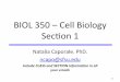 BIO 350 - Lecture - Signaling Su 15