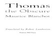 Maurice Blanchot Thomas the Obscure 1