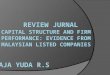 REVIEW JURNAL Capital Structure and Firm Performance: Evidence fromMalaysian Listed Companies