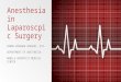 Anesthesia Management for Laparoscpic Surgery