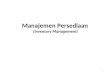 9. Manajemen Persediaan (Inventory Management)