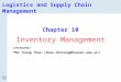 Logistics Chap 10 Inventory Management HSJ14