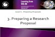 Preparing a Research Proposal