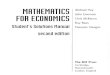 Mathematics for Economics Students Solutions Manual Hoy 2001