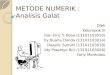 Metode Numerik : Analisis Galat