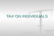 Tax on Individuals for Law Students