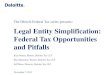 Deloitte - Tax Issues and Entities