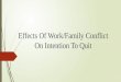 Effects of WorkFamily Conflict on Intention to Quit