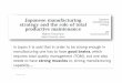 Japanese Manufacturing strategy and the role of Total Productive Maintenance