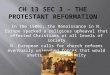 Chapter 13 Sec 3 - The Protestant Reformation