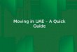 Moving and Relocation in UAE – a Quick Guide