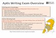 Aptis Writing Exam Overview - Handout for Teachers