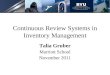Continuous Review Inventory Systems