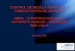 Control de Mezcla Asfaltica y Compactacion en Carreteras