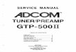 Adcom GTP-500II Service Manual