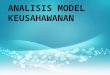 analisis model keusahawanan