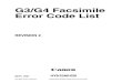 Canon FAX G3 and G4 Error Code List