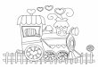 Valentine Train Coloring Pages for Kids