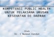 Kompetensi Public Health Untuk Pelaksana Urusan Kesehatan