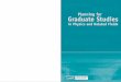 Planning for Graduate Studies PDF