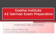 Goethe Institute German A1 Test Preparation