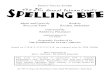 25th Annual Putnam Country Spelling Bee Piano/Vocal Sheet Music