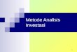 Ekonomi Teknik : Metode Analisis Investasi