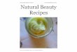 Natural Beauty Recipes 37pages