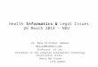 Health Informatics & Legal Issues- Doris