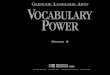 GLENCOE LANGUAGE ARTS  VOCABULARY  POWER  GRADE 8