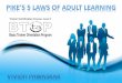 Pike's 5 Laws of  Adult Learning