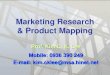 Marketing Research & Product Mapping