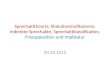 TL2011 Sprechakttheorie, Illokutionsindikatoren, Indirekte Sprechakte, Sprechaktklassifikation