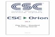Standard Training Manual: Csc Orion