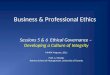 Etika Bisnis di Departemen Pemerintahan