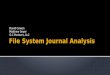 Filesystem Journal Analysis