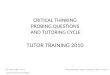 Critical Thinking Probing Questions Tutoring Cycle