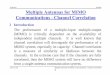 Lecture Notes--Multiple Antennas for MIMO Communications - Channel Correlation