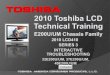 Toshiba UM 32E200U 37E200U 40E200U Chasis E200U Manual Entrenamiento