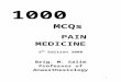 1000 MCQ Book Pain Medicine