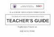 Aquaculture Teachers Guide