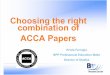 Choosing the Right Combination of ACCA Papers (1)