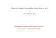 Project Management Lecture Note 3 - Feasibility Study
