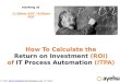 Webinar 2014-12-10 - How to Calculate the ROI of ITPA