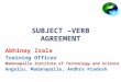 Subject –verb Agreement