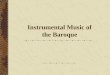 Baroque Instrumental Music