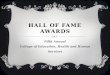Hall of fame awards 2014