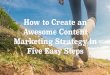 Create An Awesome Content Marketing Strategy in Five Easy Steps!