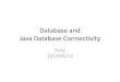 Database and Java Database Connectivity