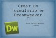 Crear un formulario en Dreamweaver